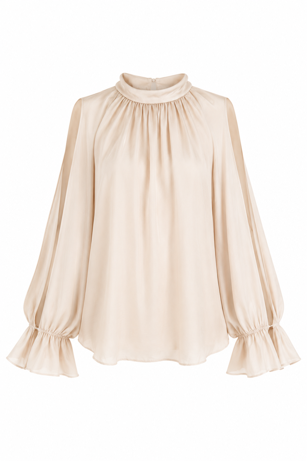 Lyocell Blouse With Tie Neck