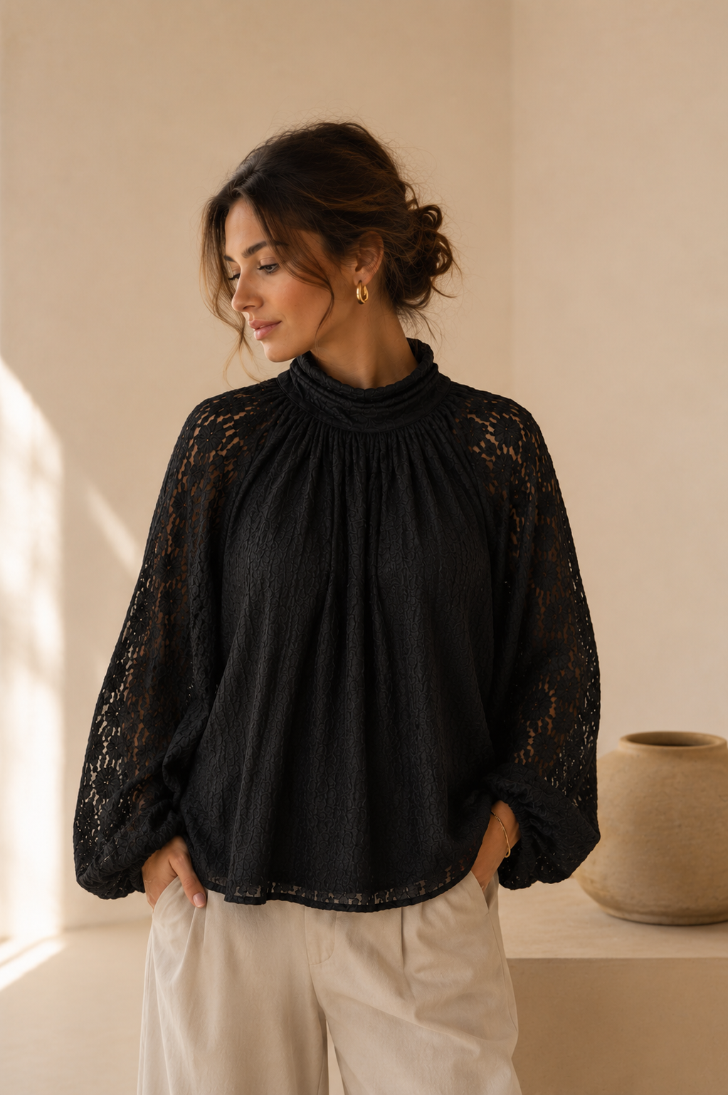 Lace Blouse With Lining