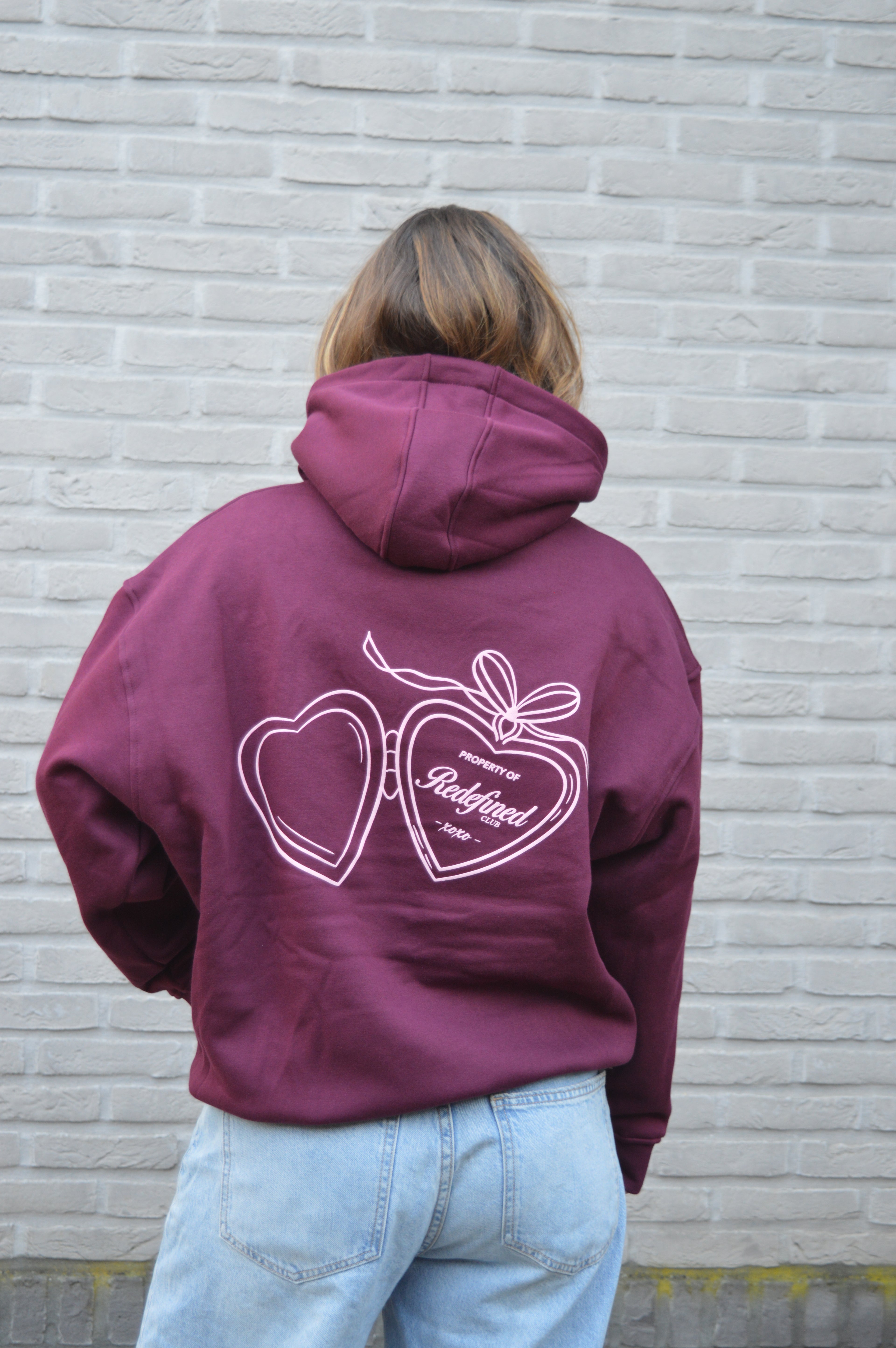 Oversized Red Heart Hoodie