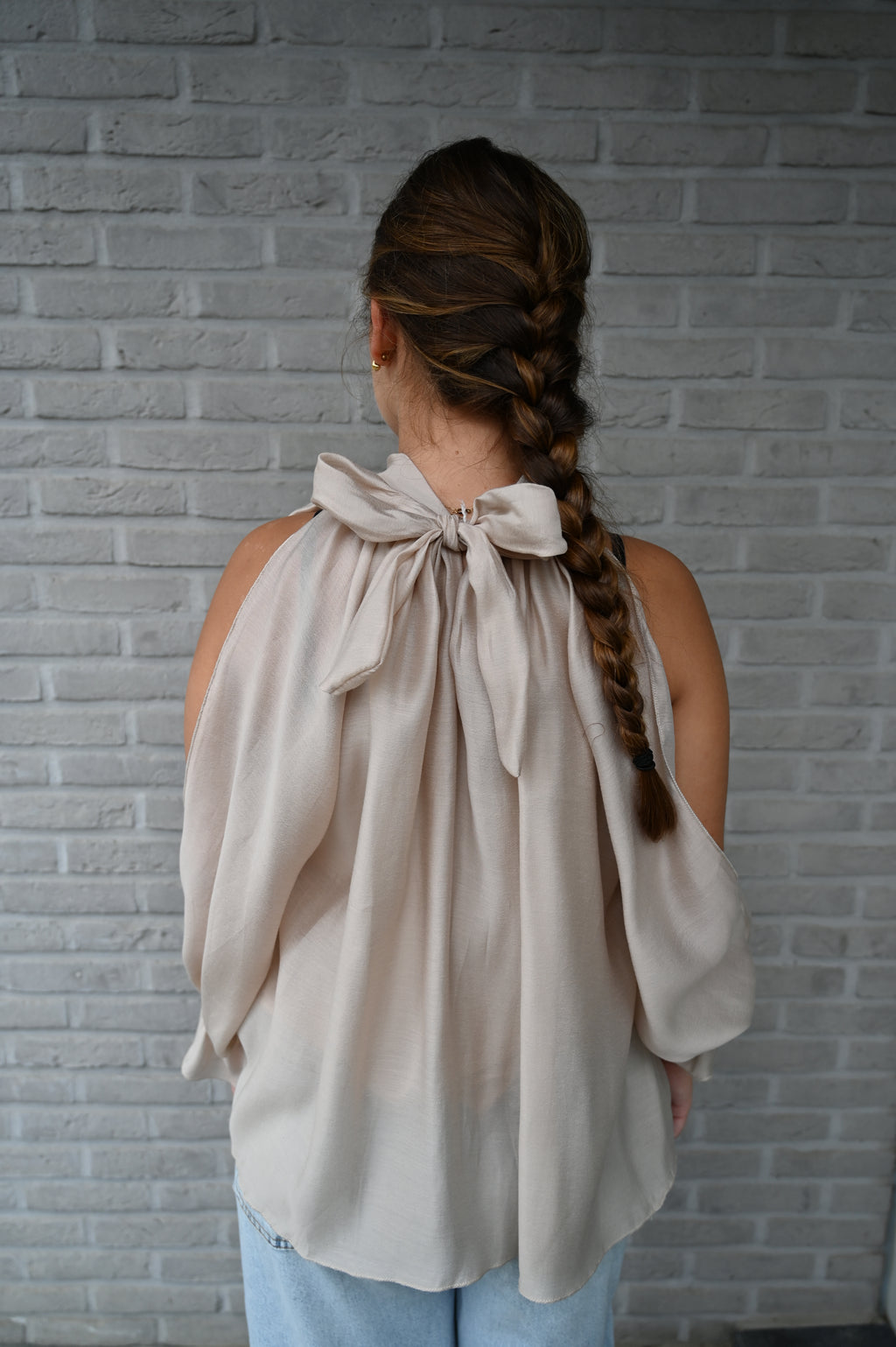 Lyocell Blouse With Tie Neck